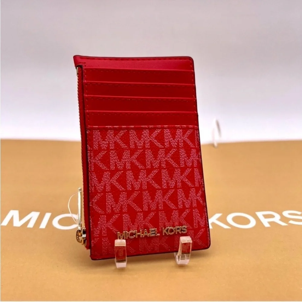 Michael Kors Jet Set Travel MD TZ Card Case Wallet